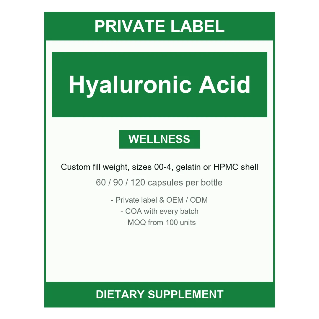 Hyaluronic Acid Capsules — label design detail
