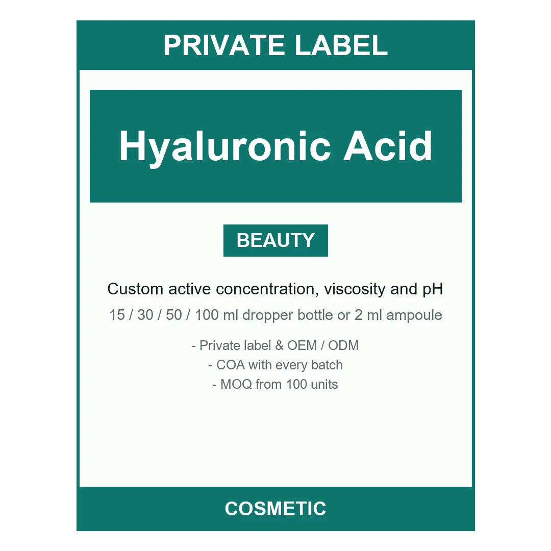 Hyaluronic Acid Serum — label design detail