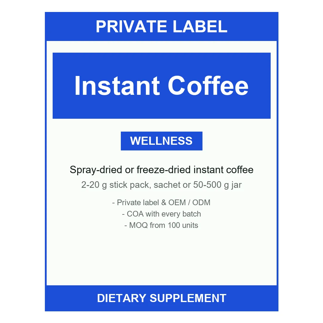 Instant Coffee Blend — label design detail