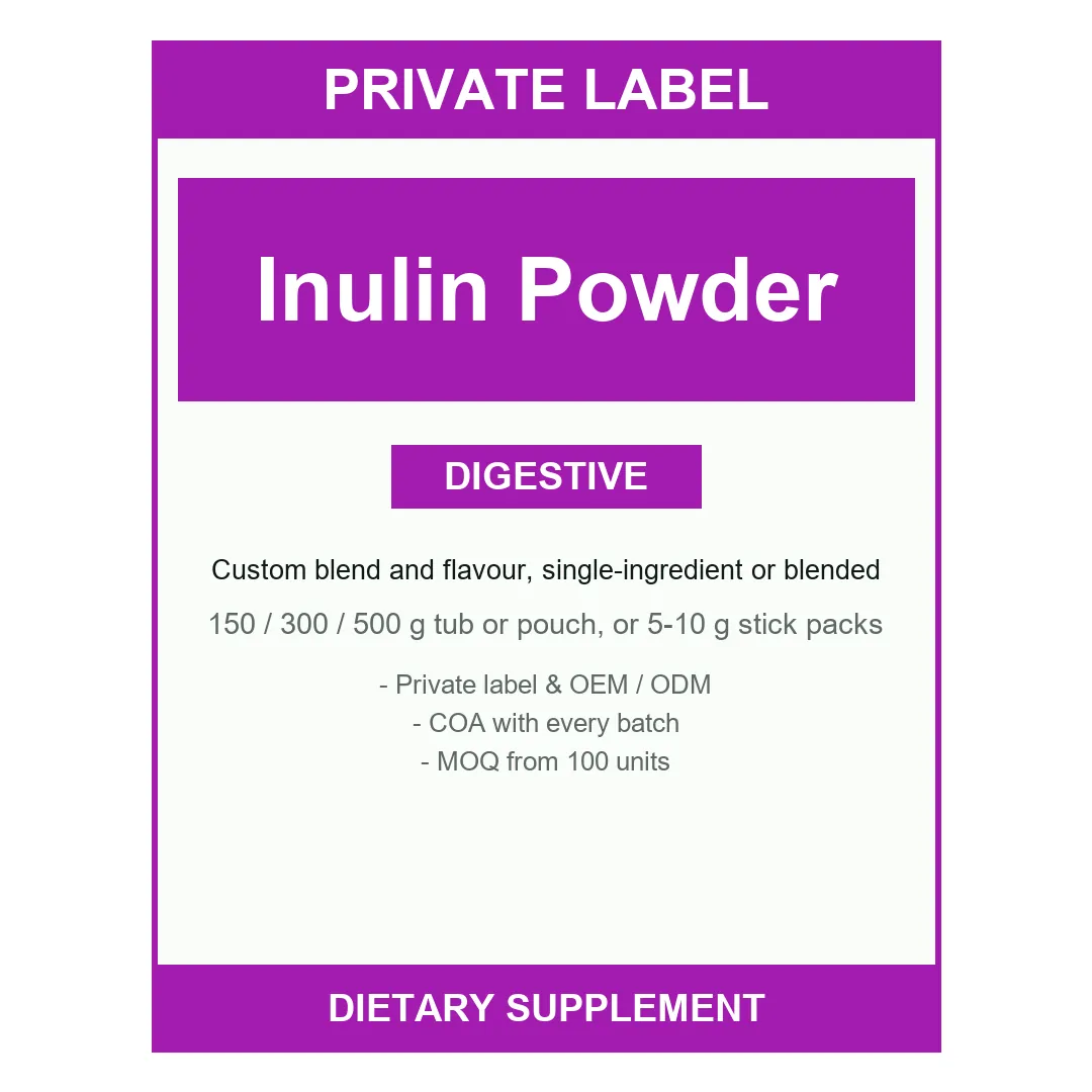 Inulin Powder — label design detail