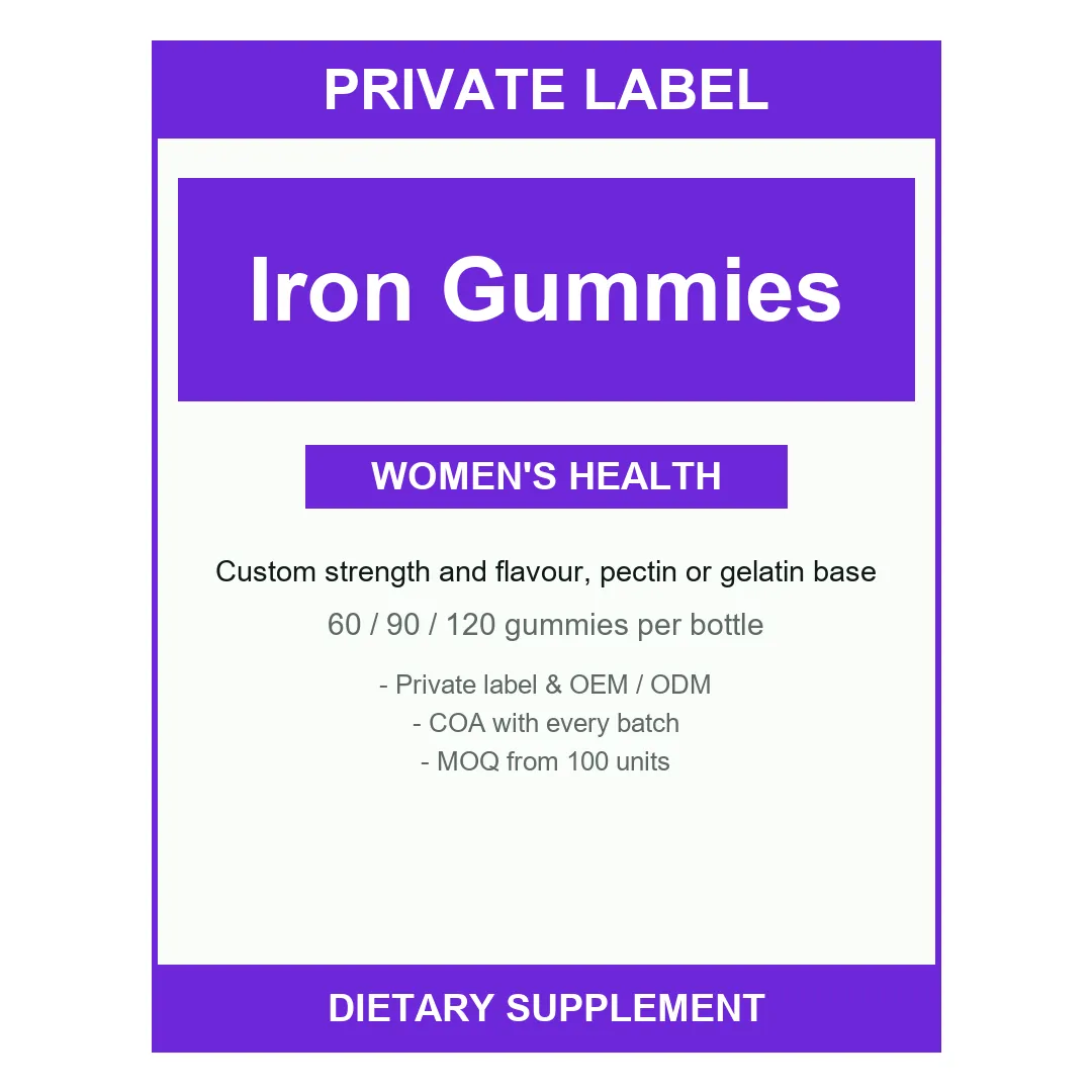 Iron Gummies — label design detail