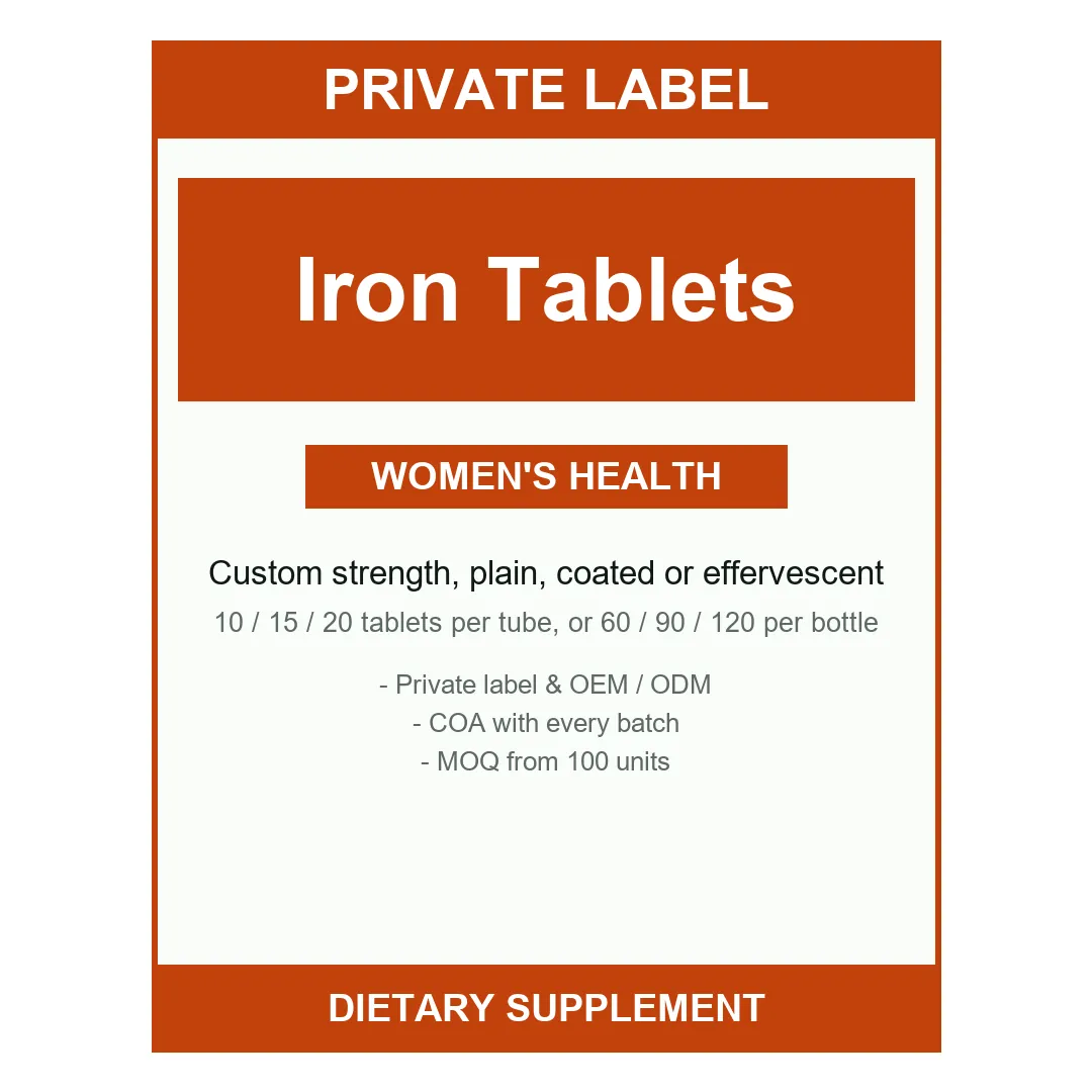 Iron Tablets — label design detail