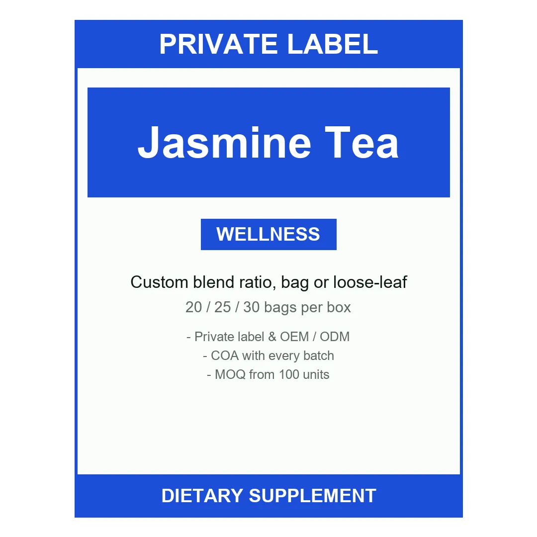 Jasmine Tea Bags — label design detail