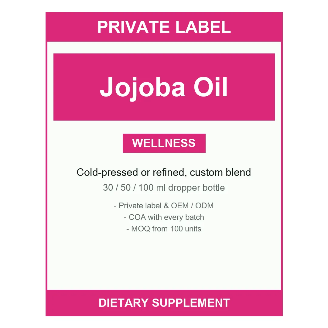 Jojoba Oil — label design detail
