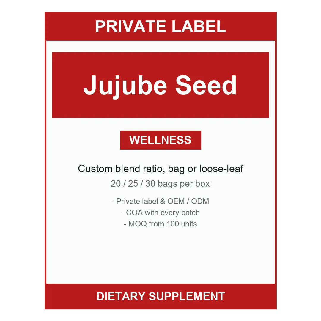 Jujube Seed Tea — label design detail