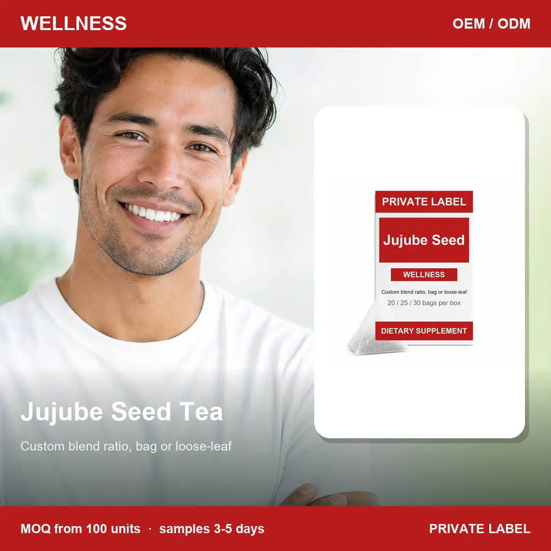 Jujube Seed Tea — private-label supplement, lifestyle scene