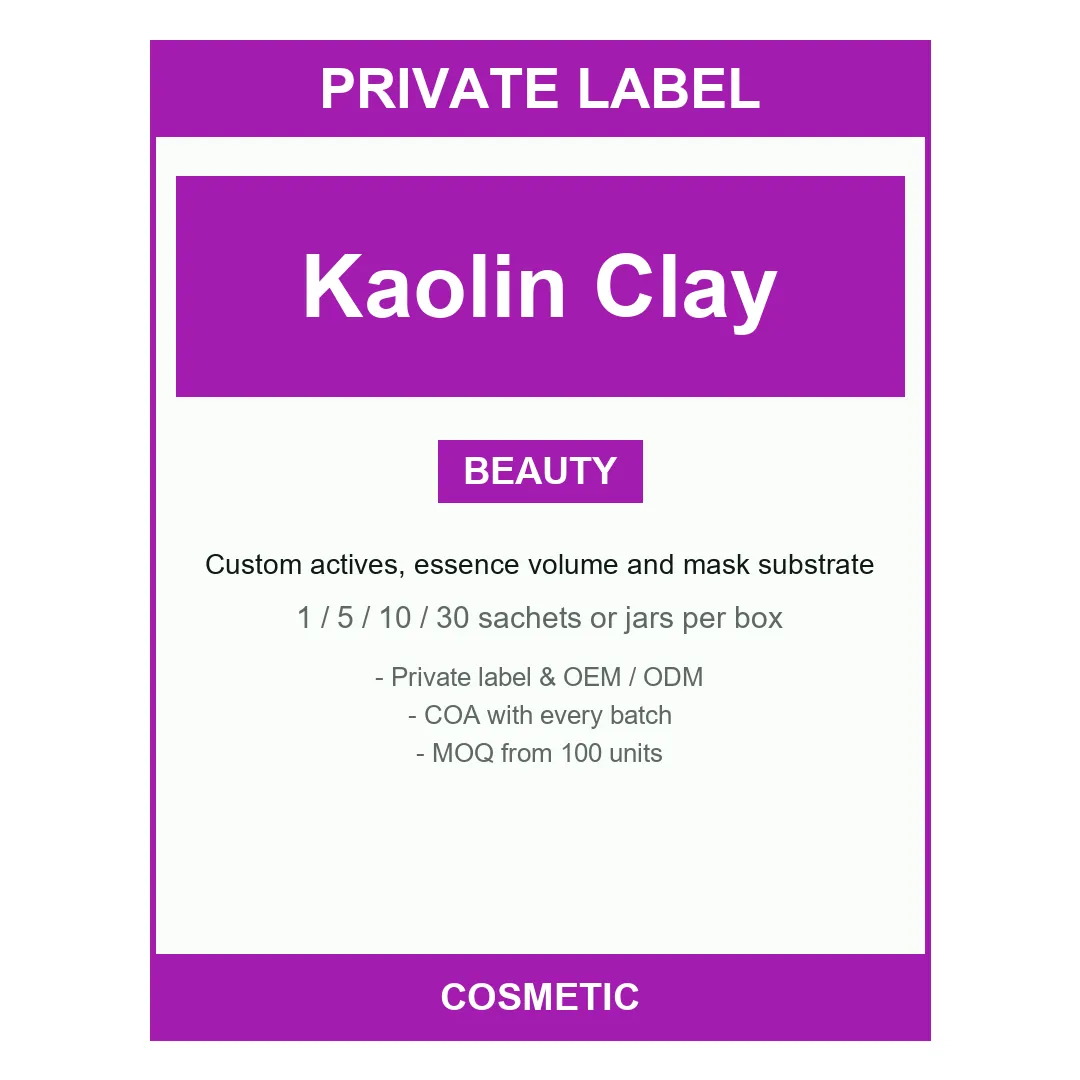 Kaolin Clay Mask — label design detail