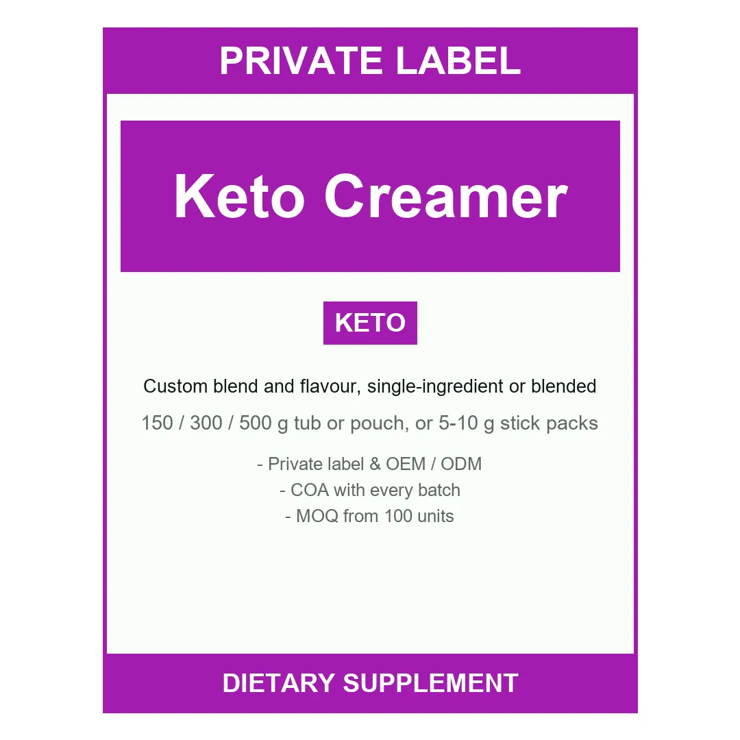 Keto Creamer Powder — label design detail