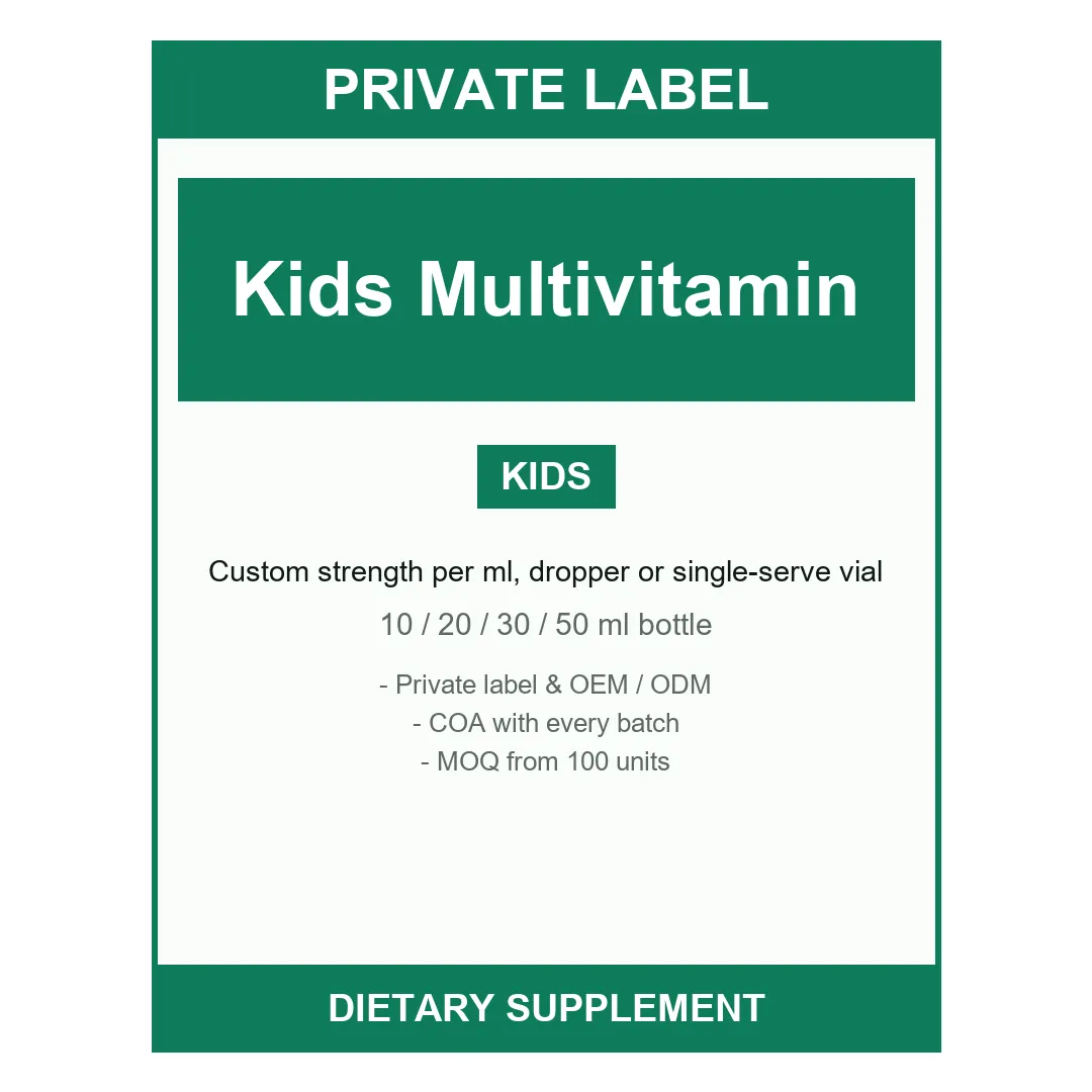 Kids Multivitamin Liquid Drops — label design detail