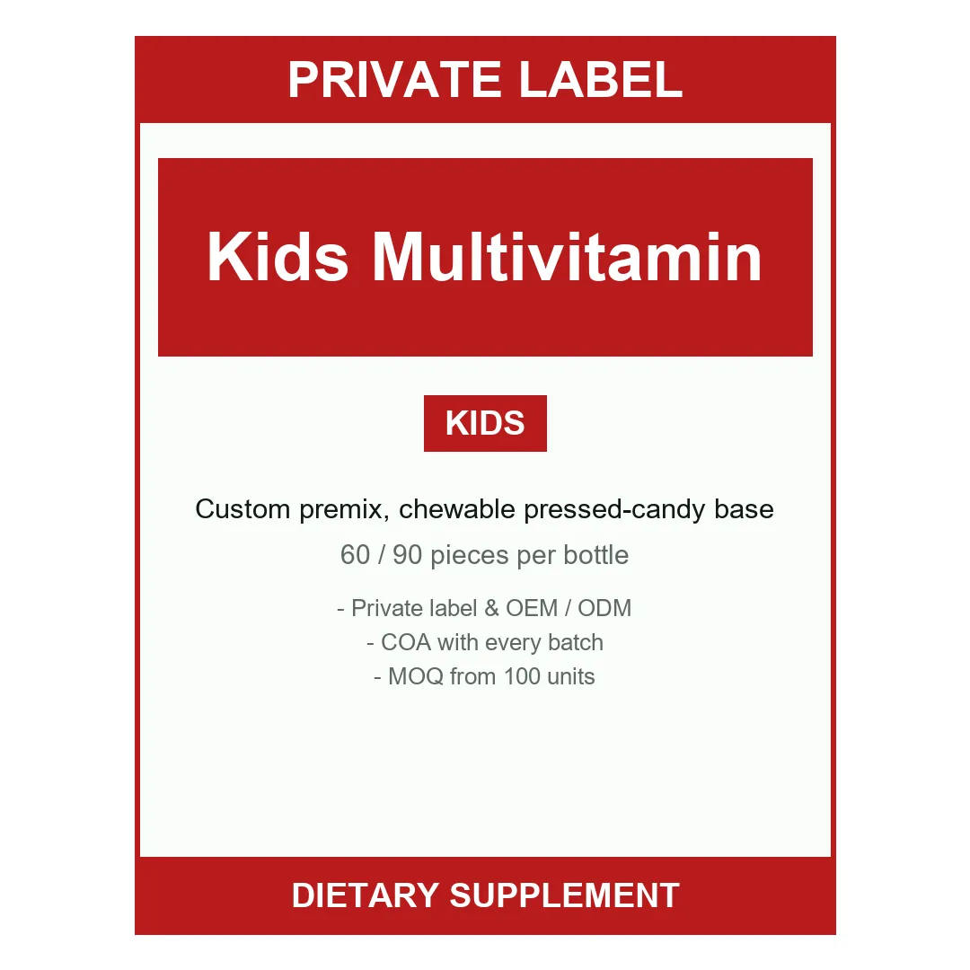 Kids Multivitamin Pressed Candy — label design detail