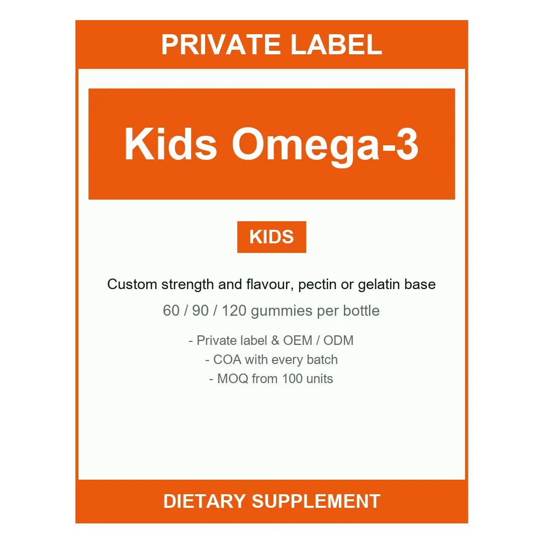 Kids Omega-3 DHA Gummies — label design detail