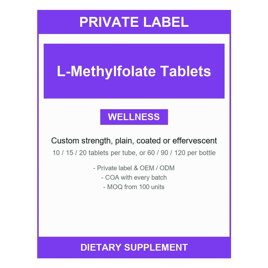 L-Methylfolate Tablets — label design detail