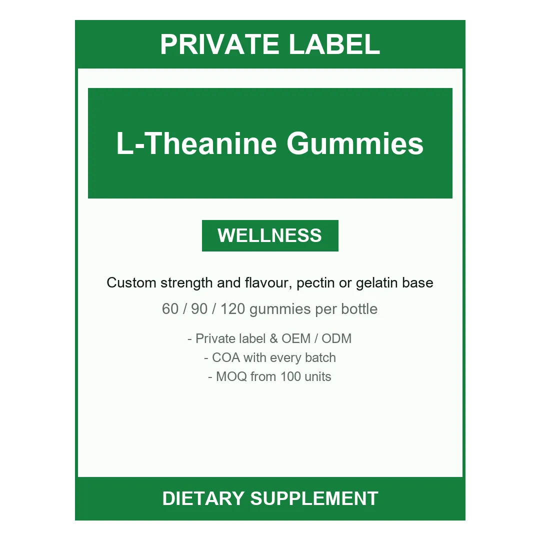 L-Theanine Gummies — label design detail