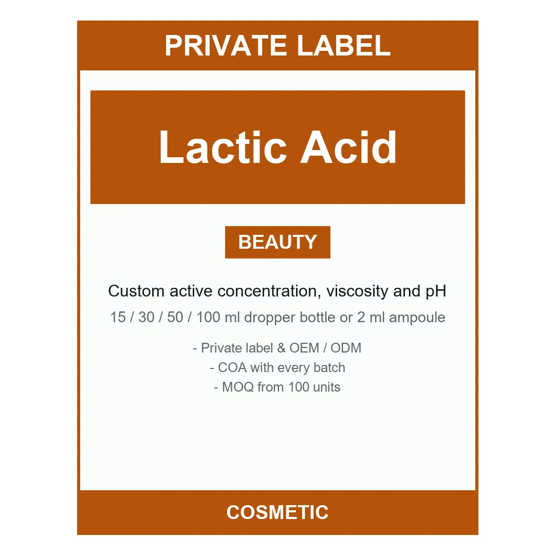 Lactic Acid Serum — label design detail