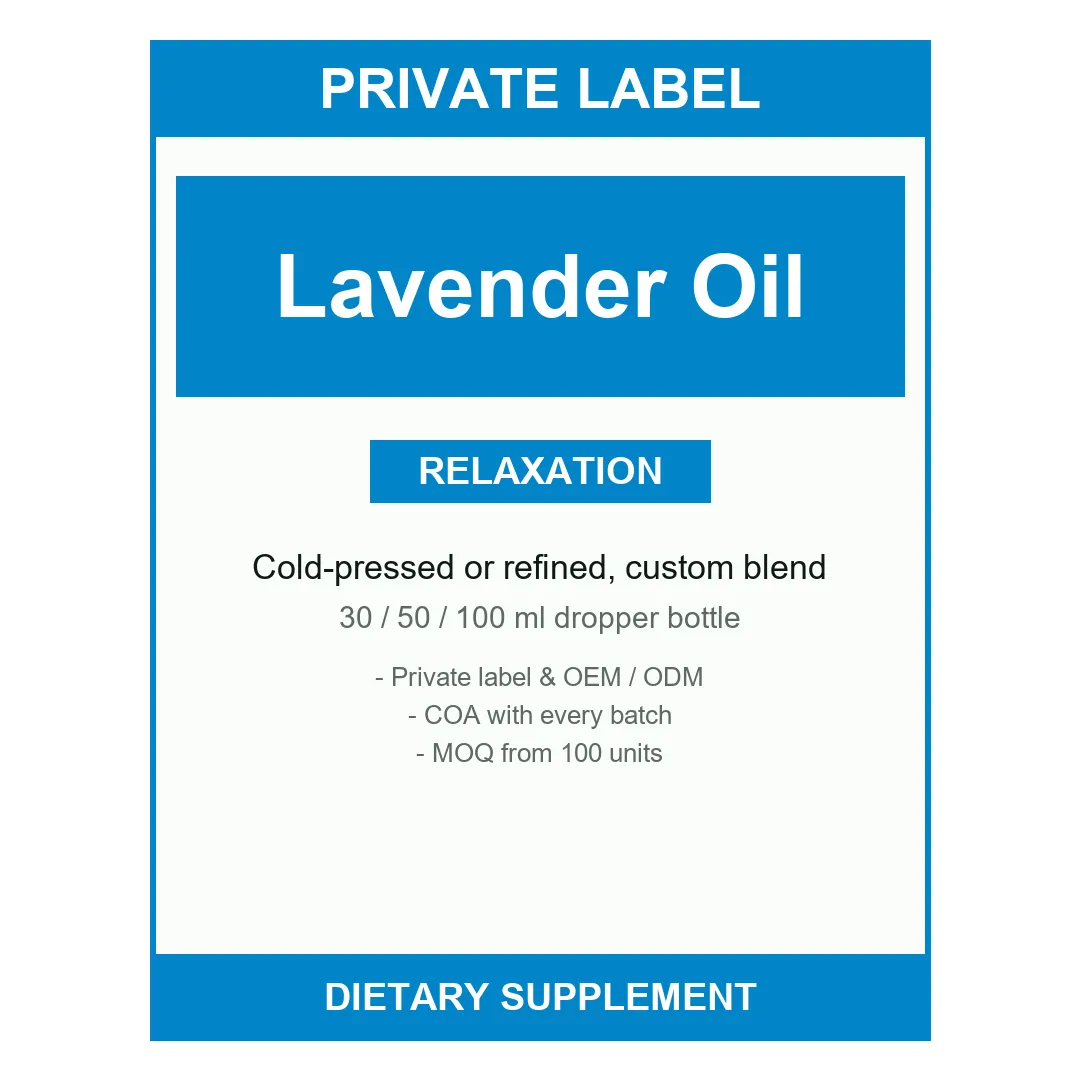 Lavender Oil — label design detail