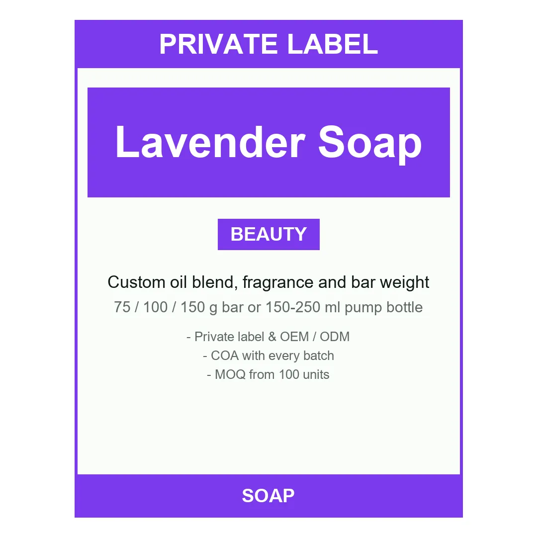 Lavender Soap Bar — label design detail