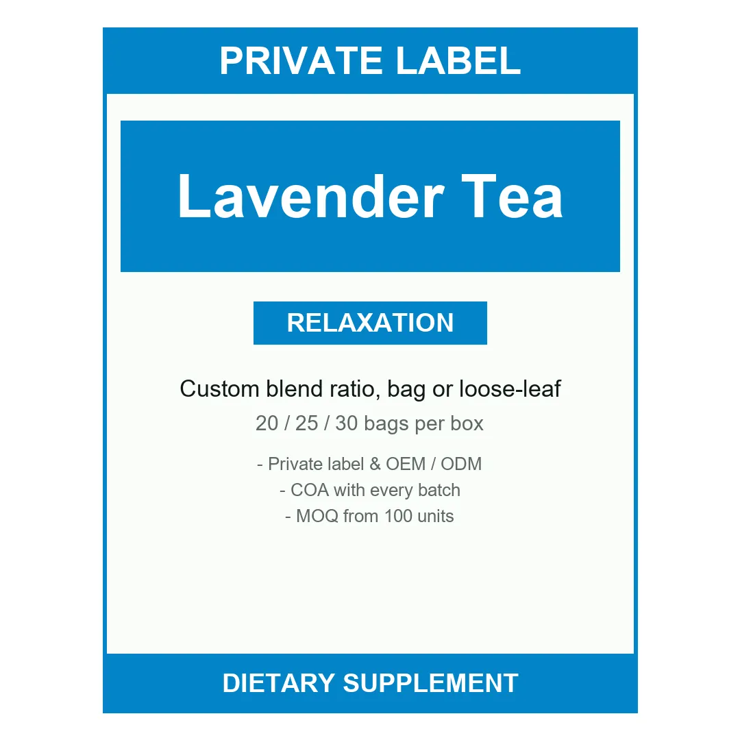 Lavender Tea Bags — label design detail