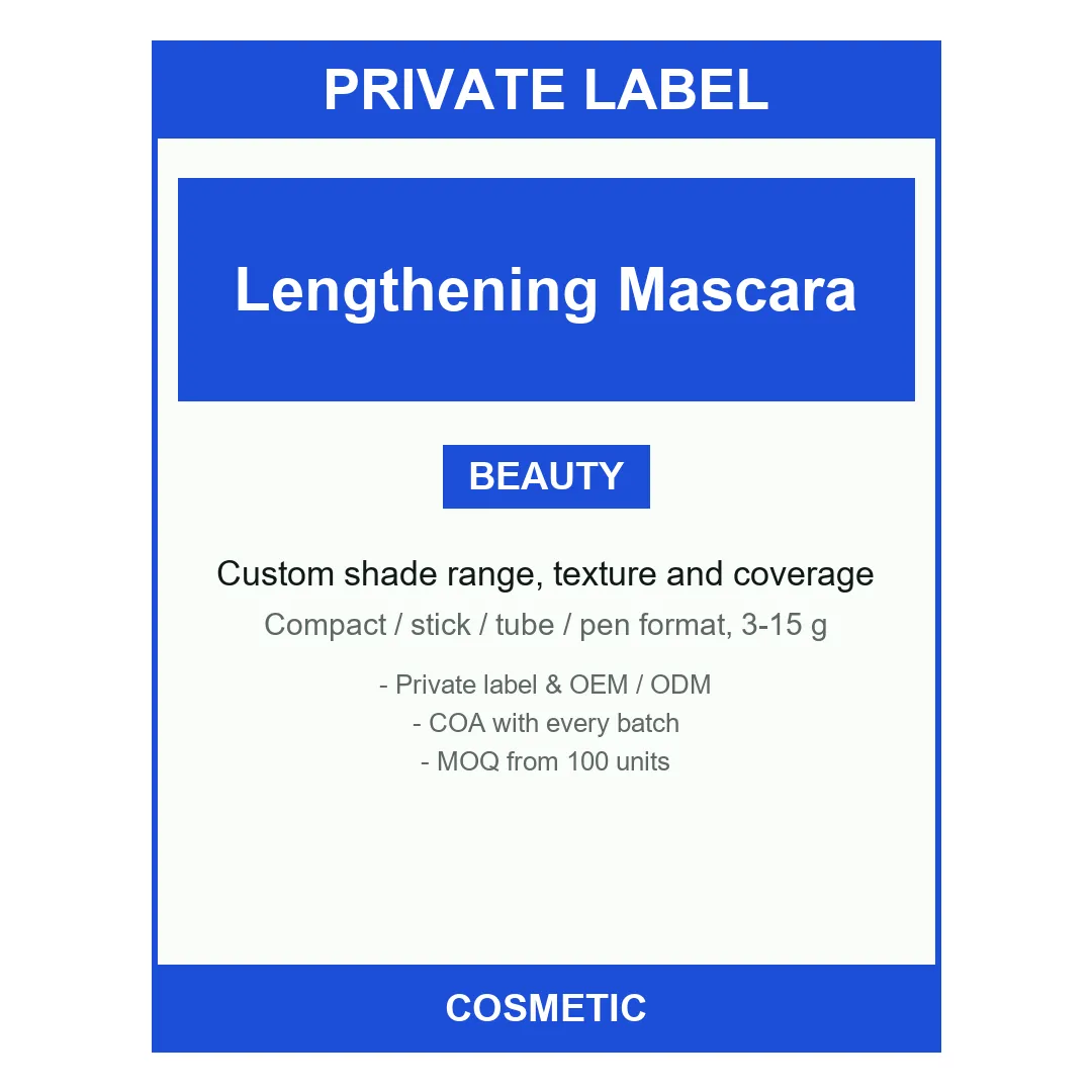 Lengthening Mascara — label design detail