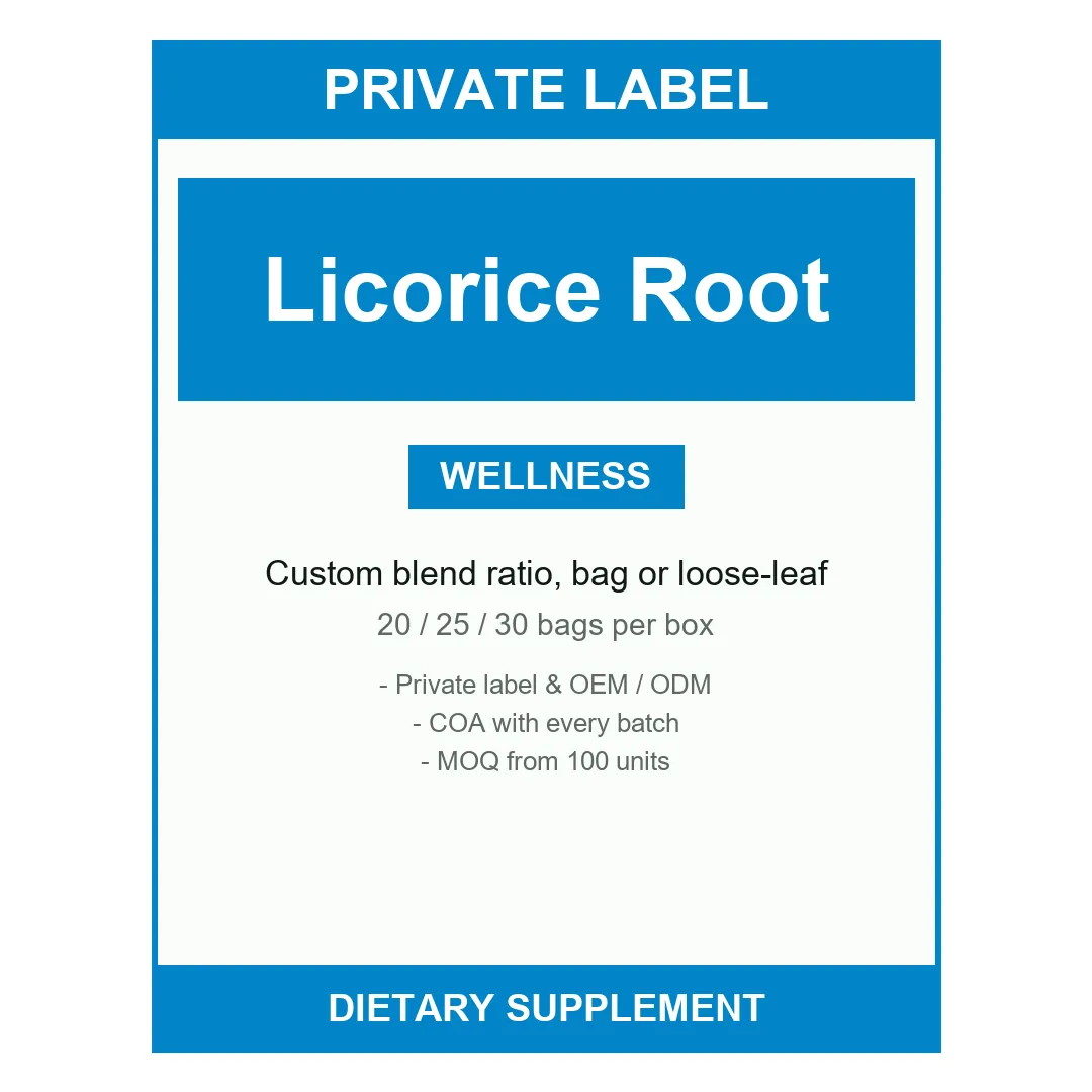 Licorice Root Tea — label design detail