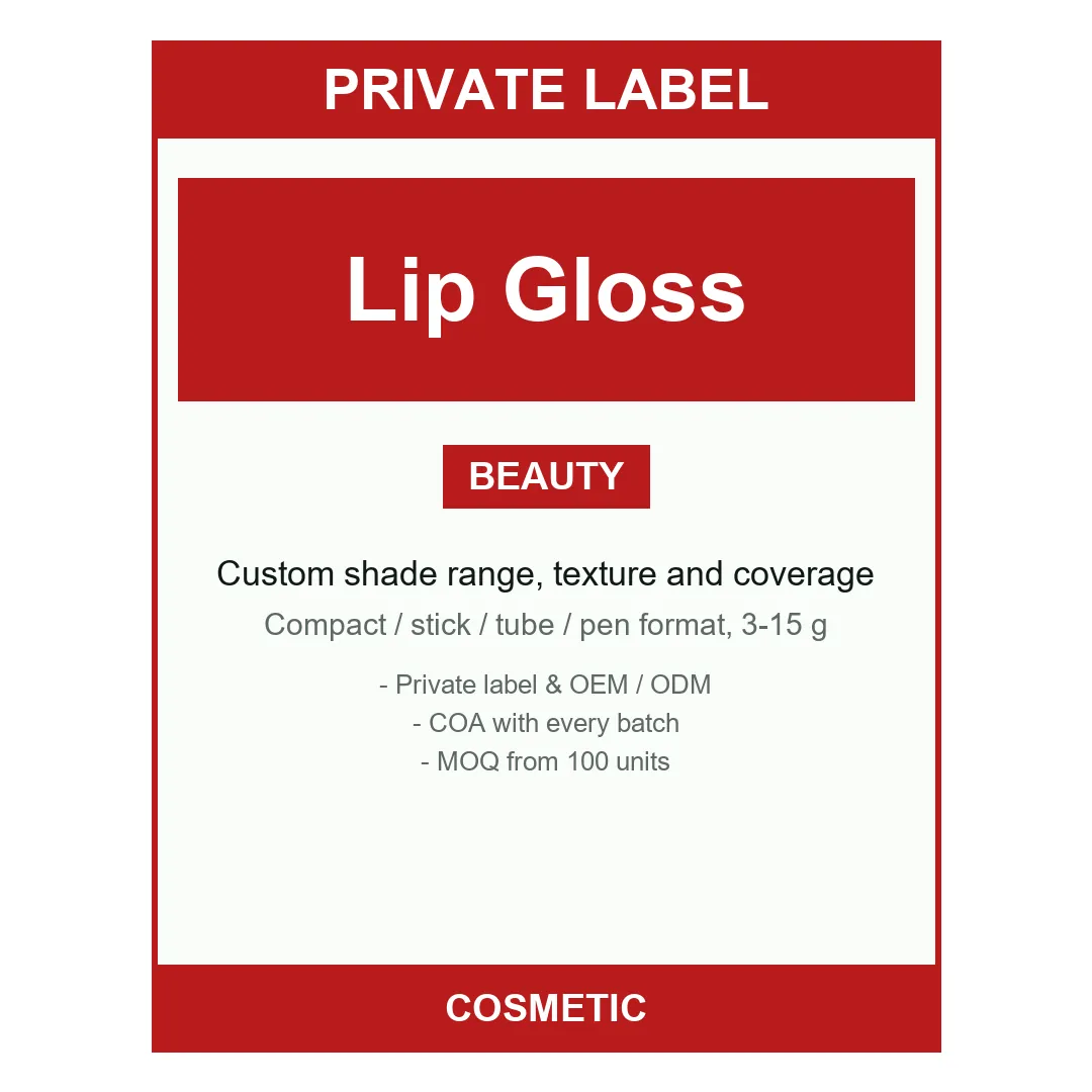 Lip Gloss — label design detail