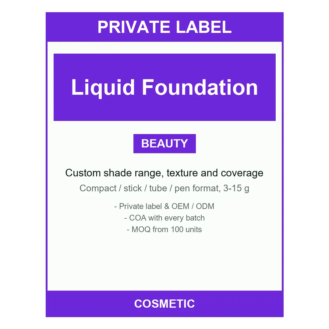 Liquid Foundation — label design detail
