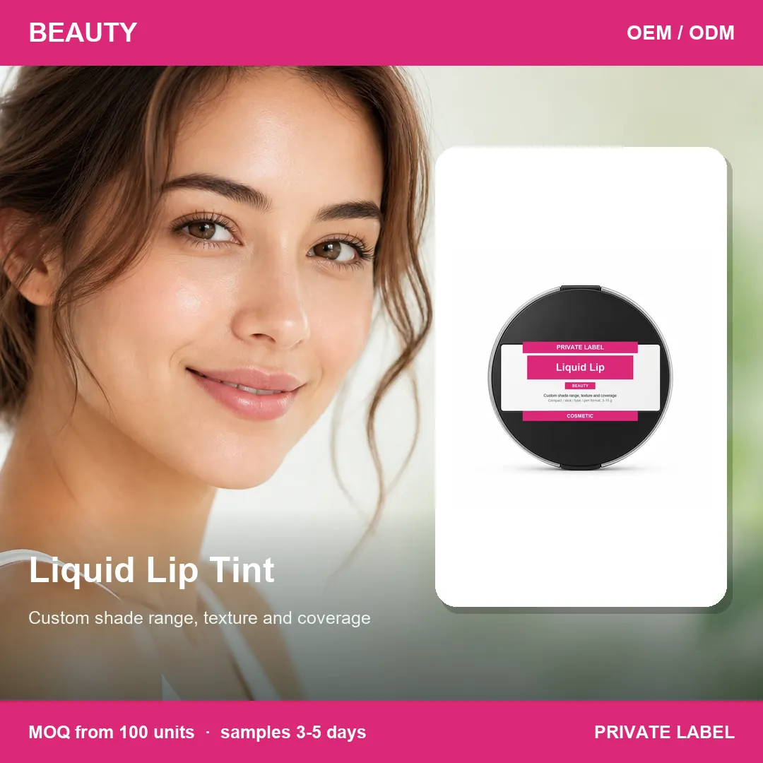 Liquid Lip Tint — private-label supplement, lifestyle scene