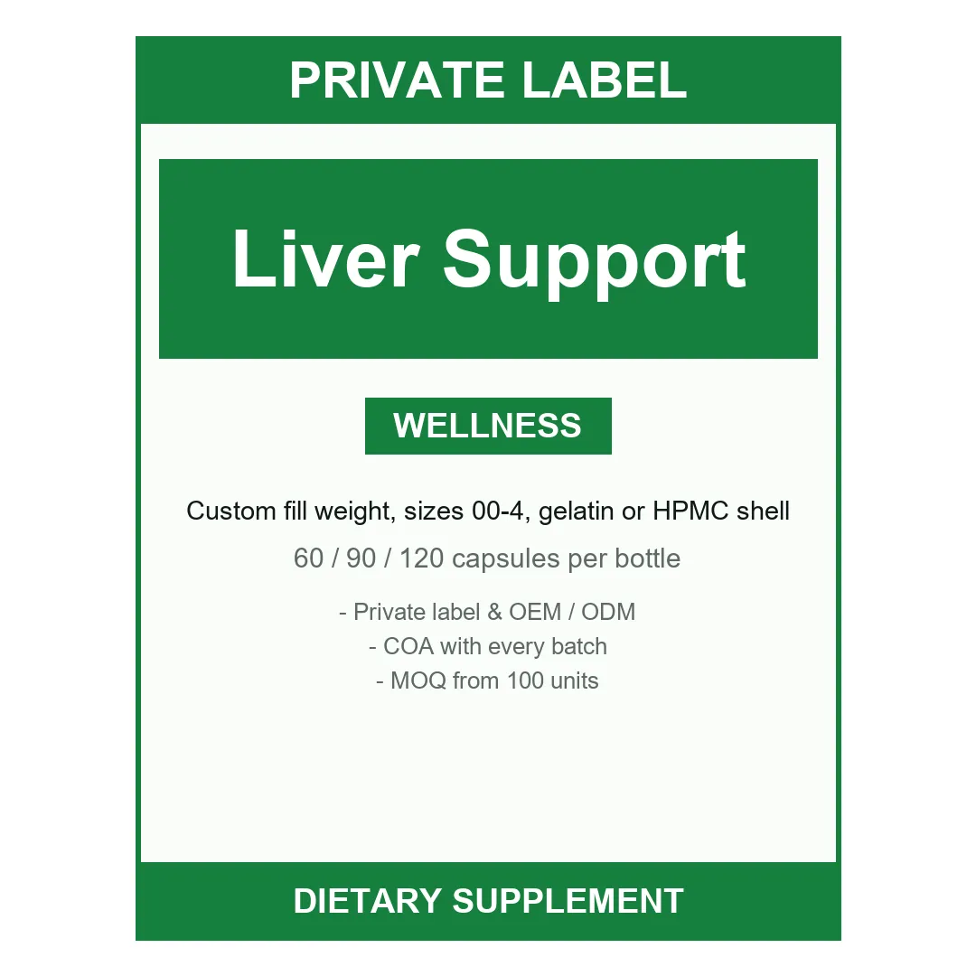Liver Support Capsules — label design detail