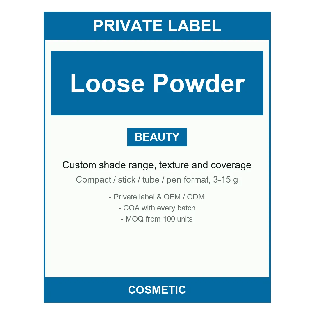 Loose Powder Blush — label design detail