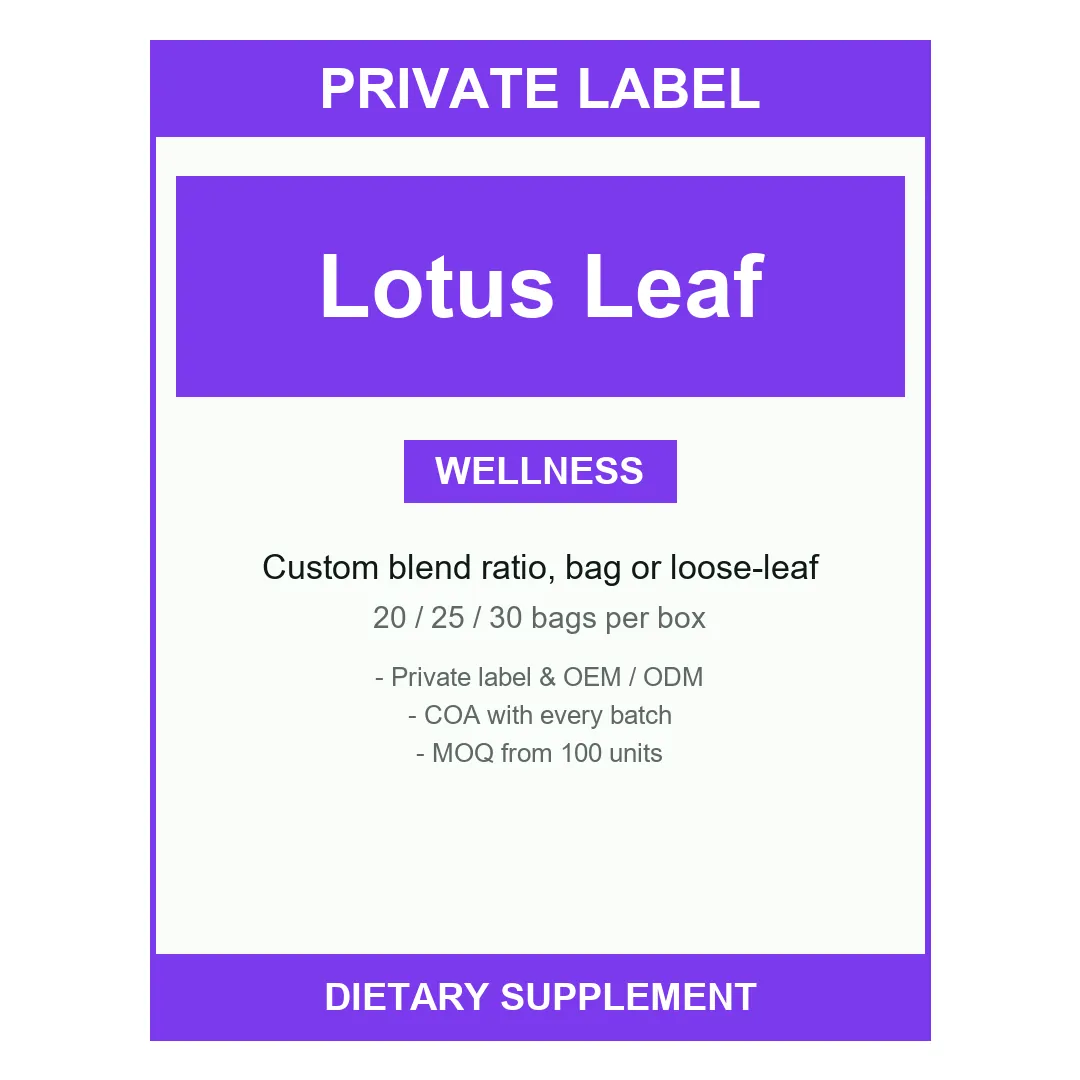Lotus Leaf Tea — label design detail