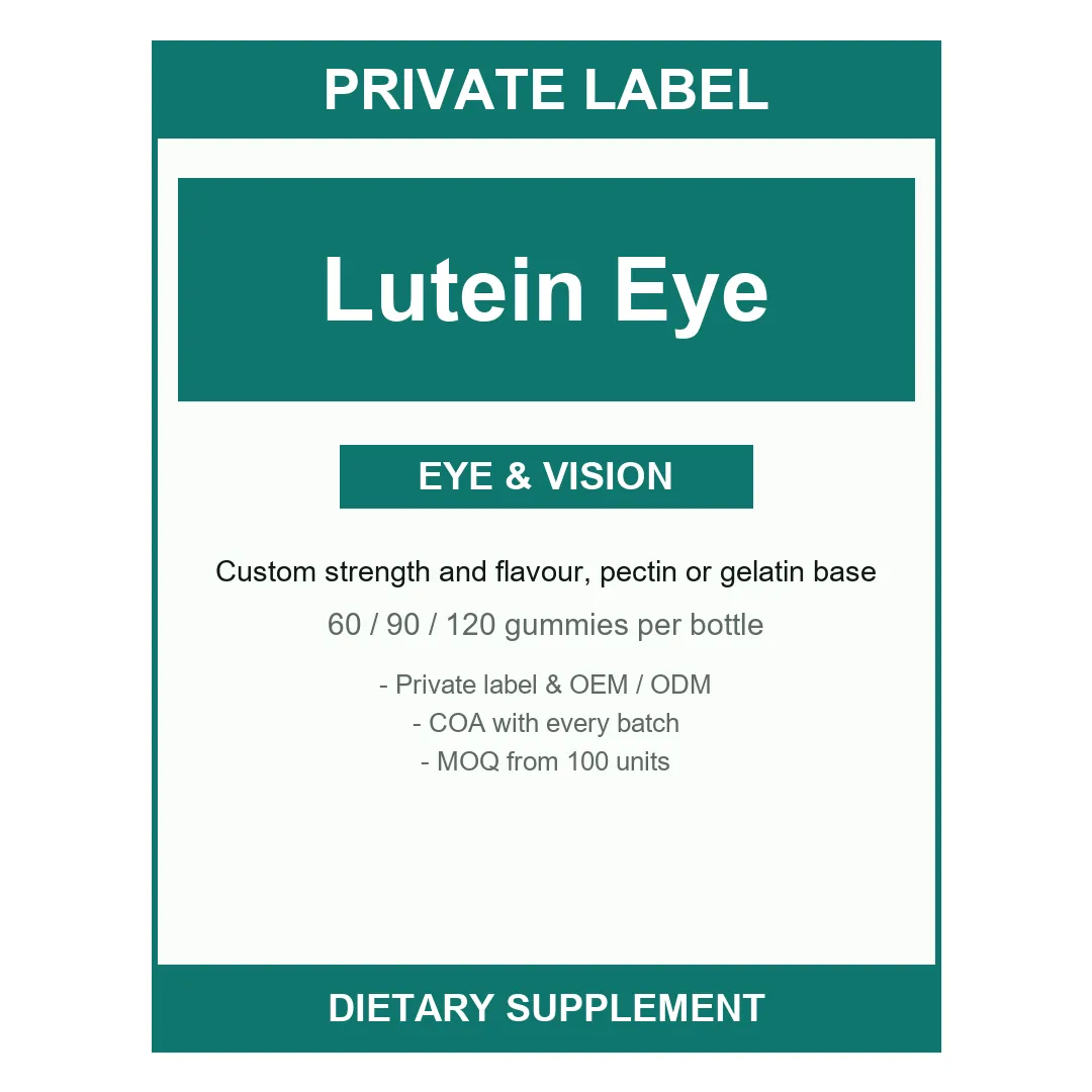Lutein Eye Gummies — label design detail