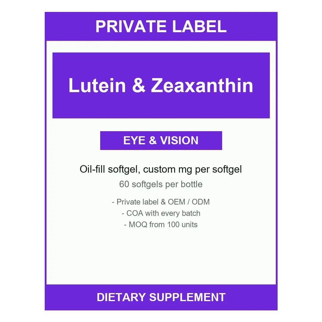 Lutein & Zeaxanthin Softgels — label design detail