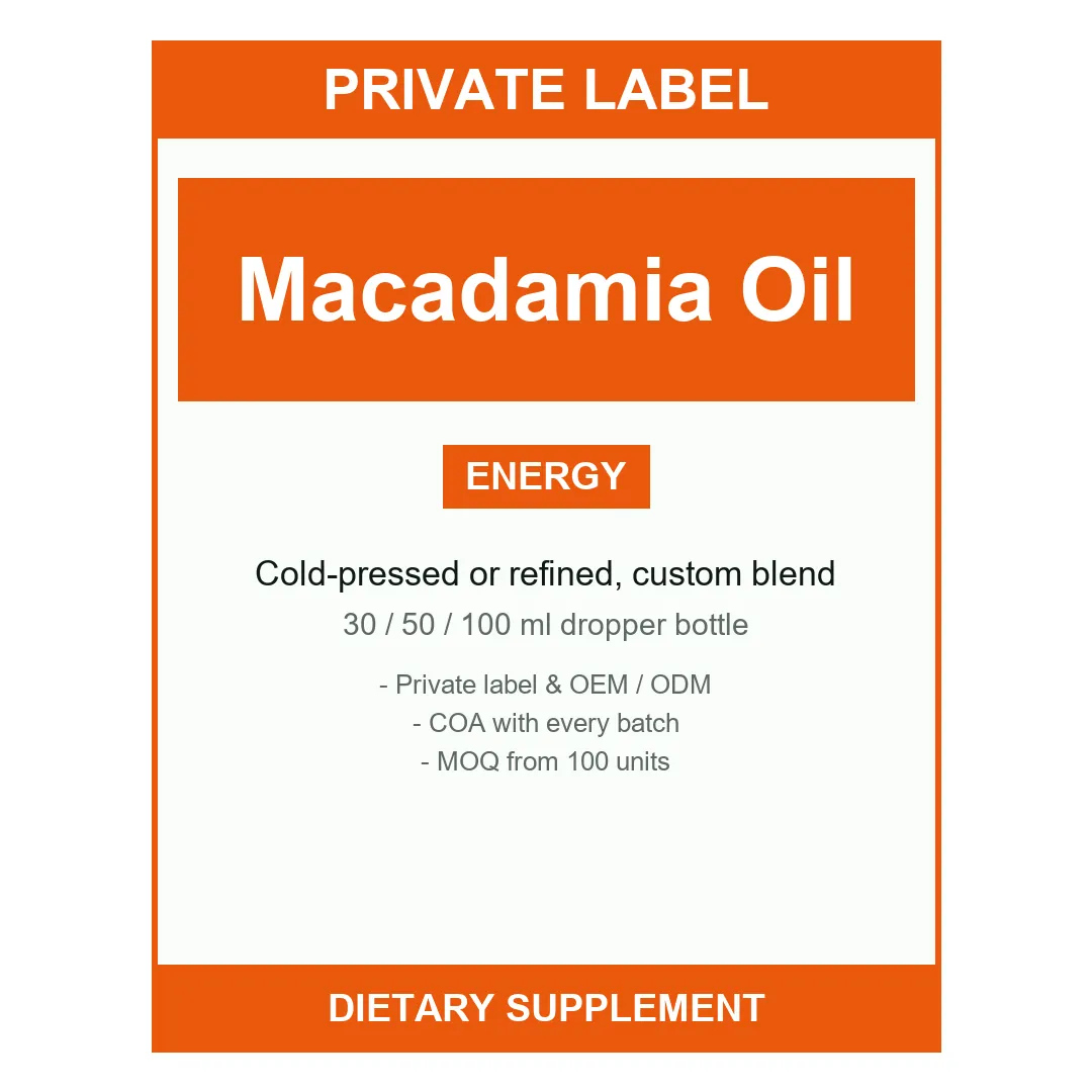 Macadamia Oil — label design detail