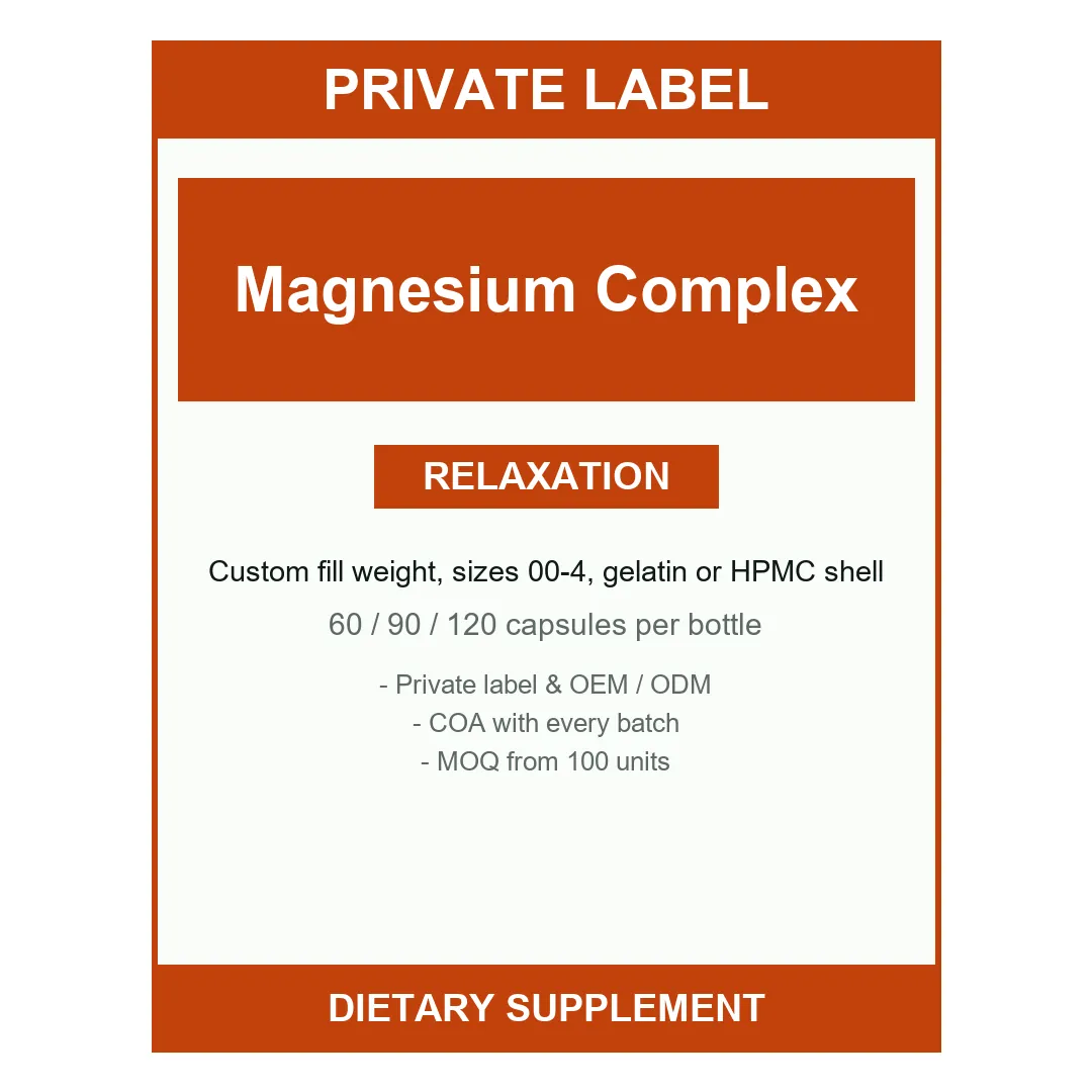 Magnesium Complex 8 Forms — label design detail
