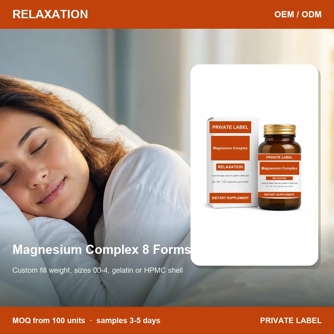 Magnesium Complex 8 Forms — private-label supplement, lifestyle scene