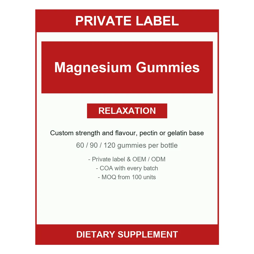 Magnesium Gummies — label design detail