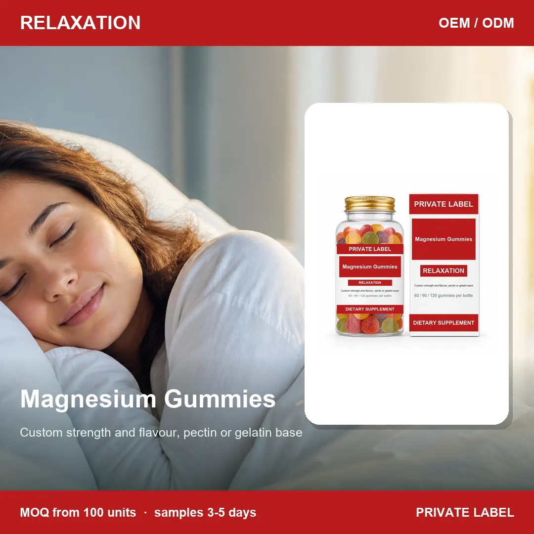 Magnesium Gummies — private-label supplement, lifestyle scene