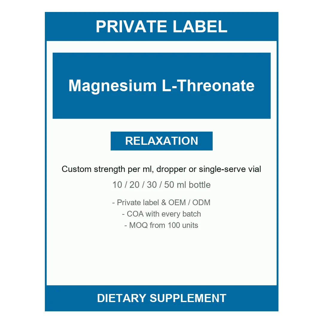 Magnesium L-Threonate Drops — label design detail