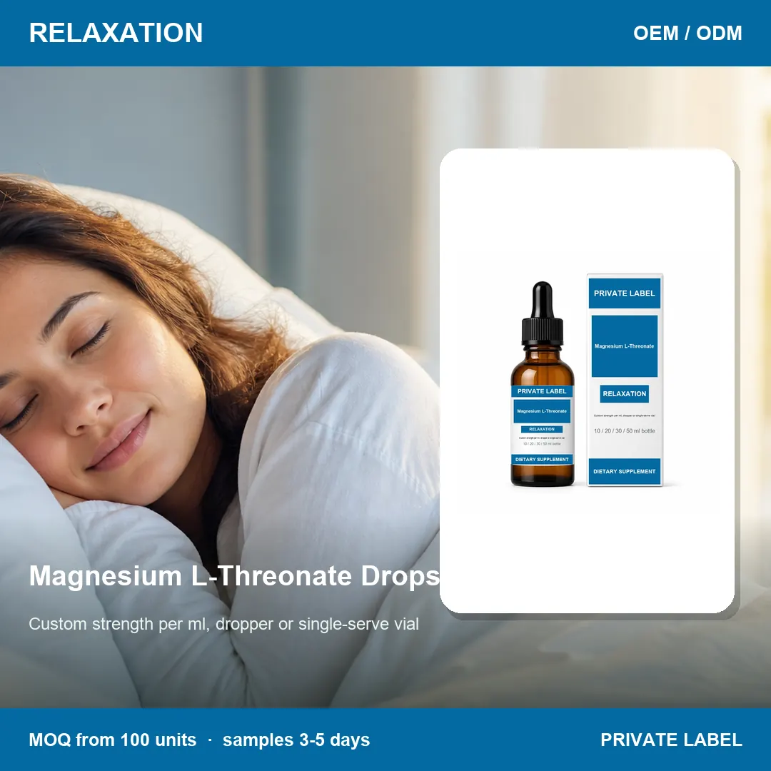 Magnesium L-Threonate Drops — private-label supplement, lifestyle scene