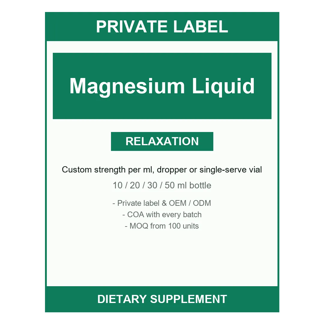 Magnesium Liquid Drops — label design detail