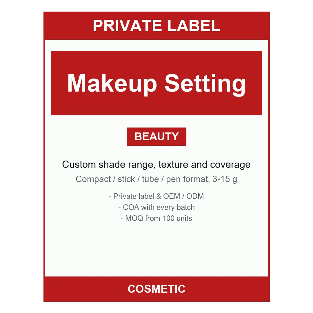 Makeup Setting Spray — label design detail