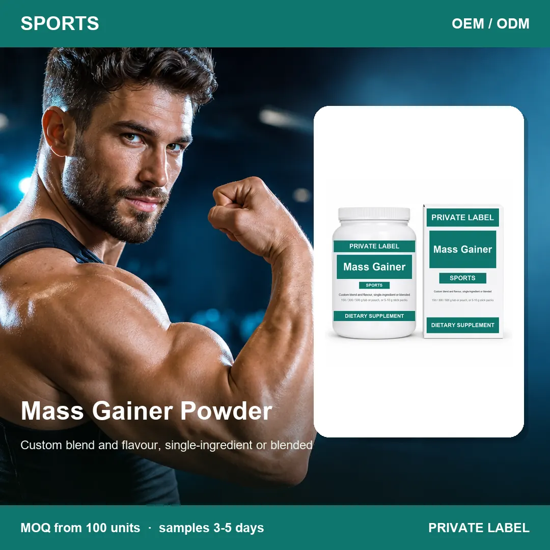 Mass Gainer Powder — private-label supplement, lifestyle scene