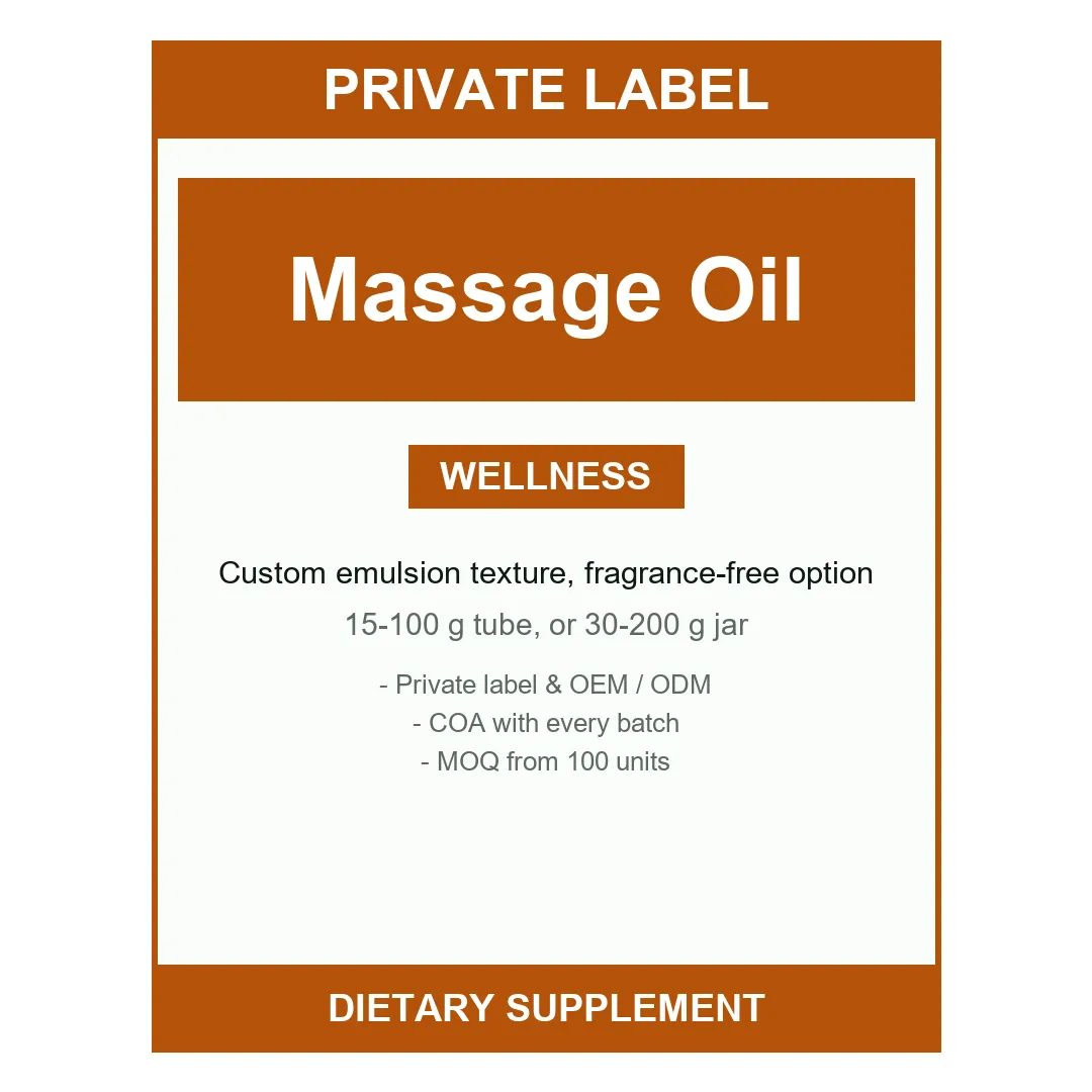 Massage Oil Cream — label design detail