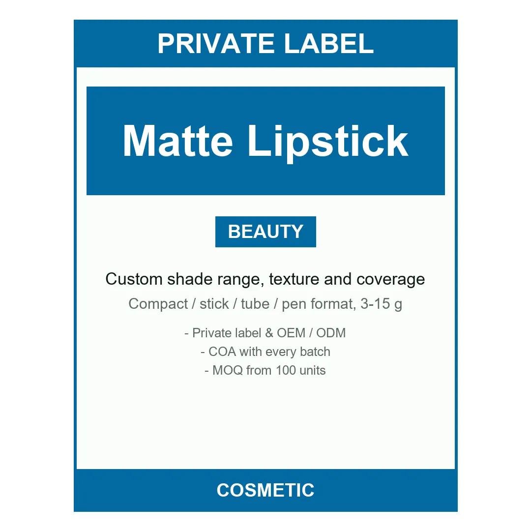 Matte Lipstick — label design detail