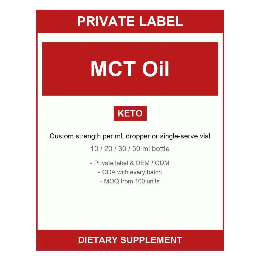 MCT Oil Liquid — label design detail