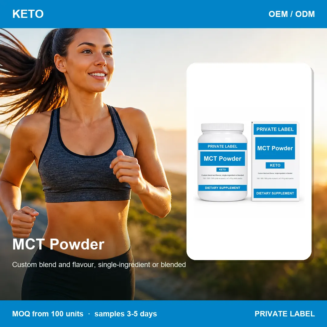 MCT Powder — private-label supplement, lifestyle scene