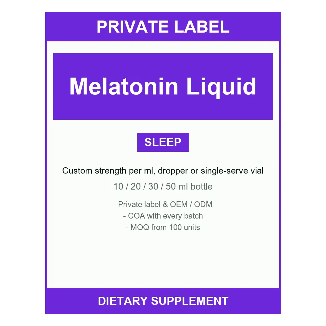 Melatonin Liquid Drops — label design detail