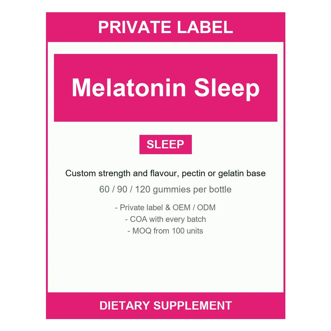 Melatonin Sleep Gummies — label design detail