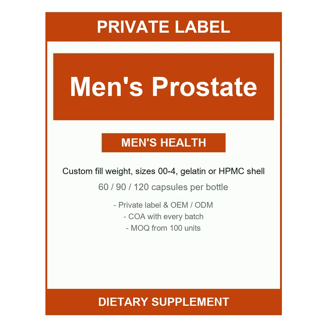 Men's Prostate Complex Capsules — label design detail