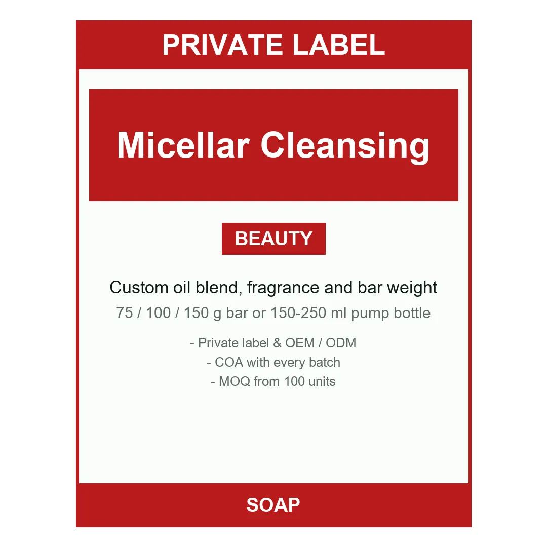 Micellar Cleansing Water — label design detail