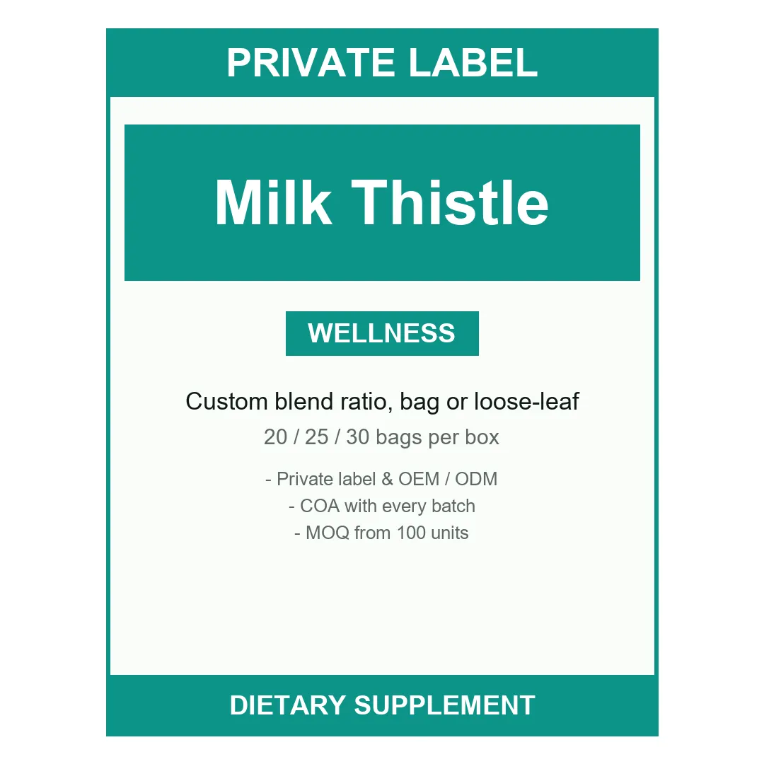 Milk Thistle Tea — label design detail